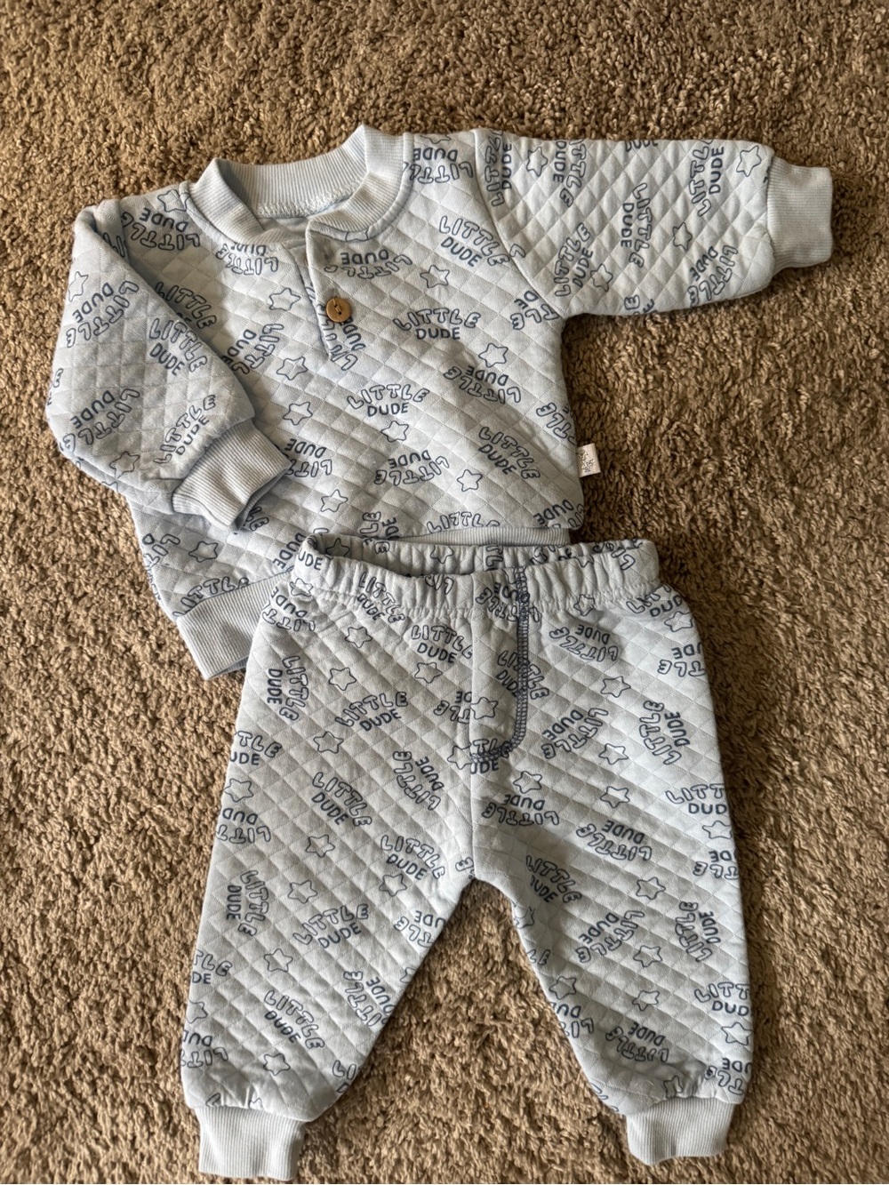 Little Dude Quilted Pajama Set